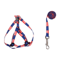 Arnés Ajustable con Correa para Perro Diseño Bandera USA