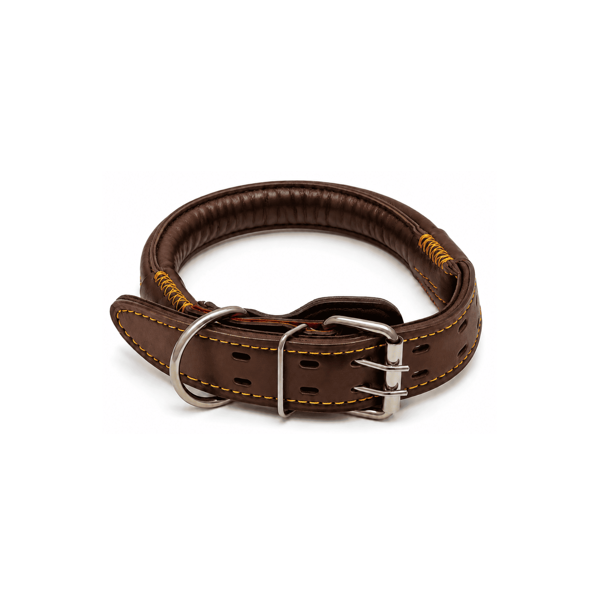 Collar Reforzado de Cuerina Acolchado para Perro