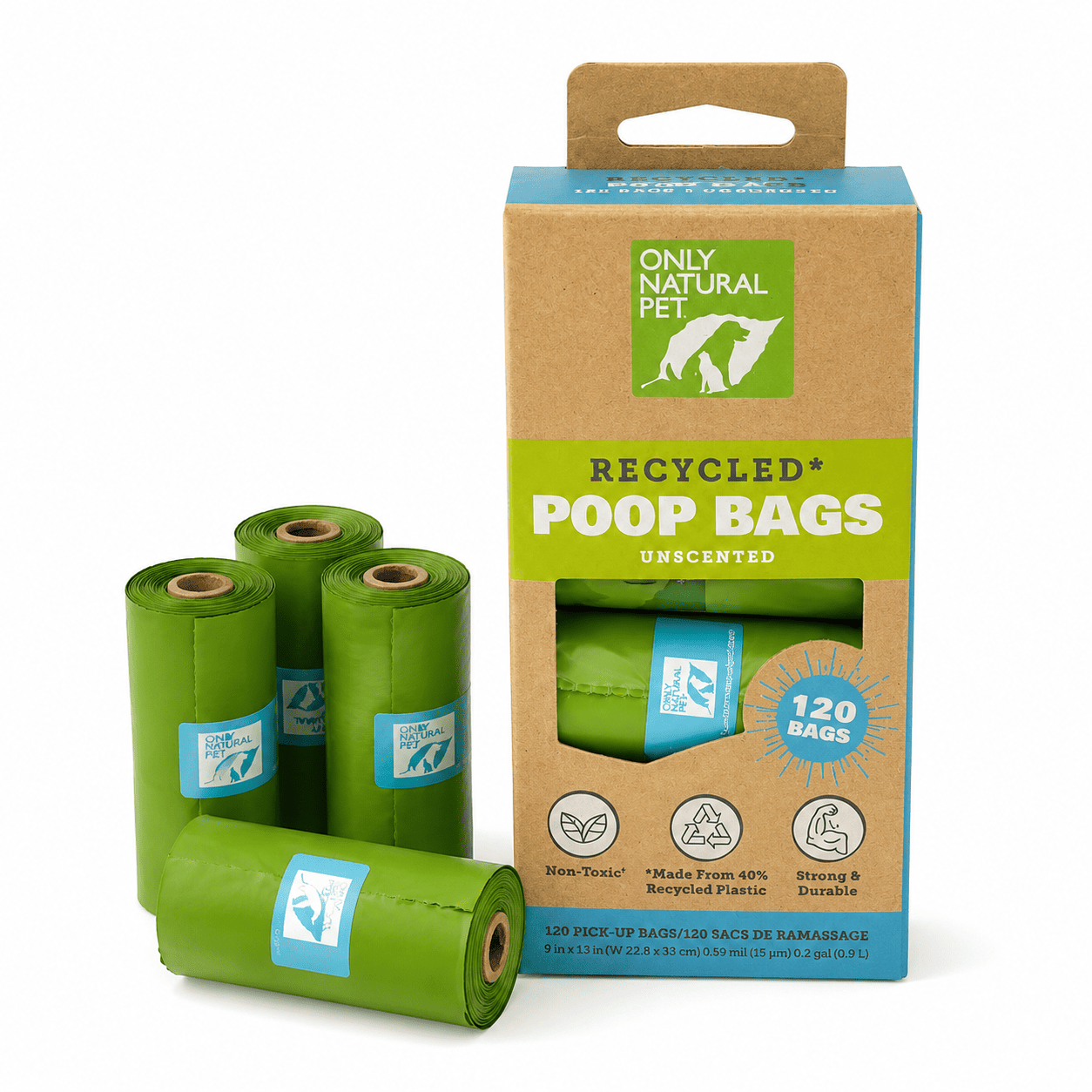 Bolsas Higiénicas Biodegradables para Mascotas 120 Unidades