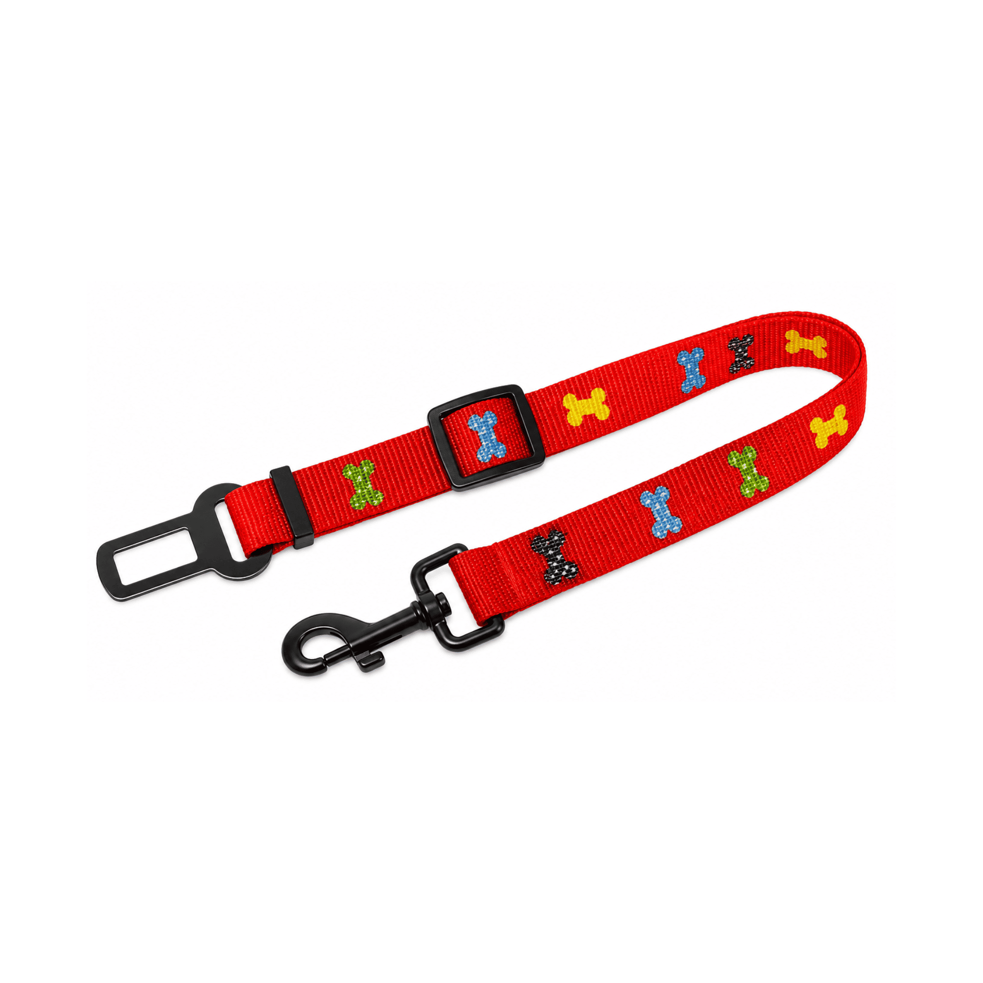 Cinturón de Seguridad Ajustable para Perros – Diseño Huesitos