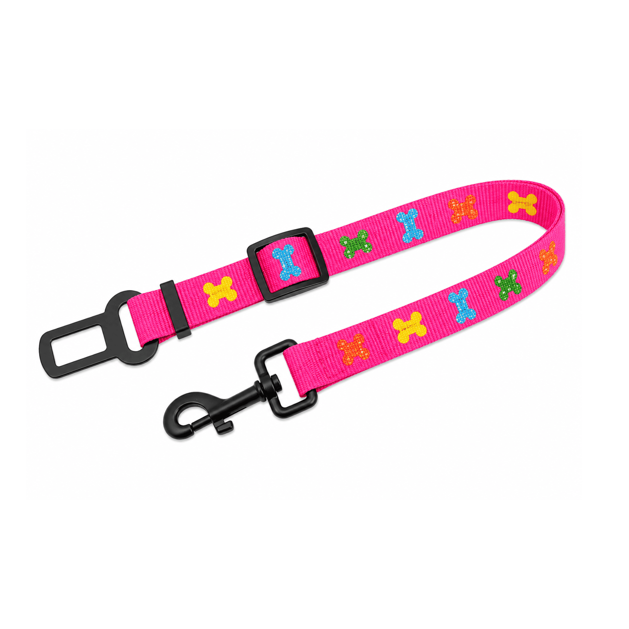 Cinturón de Seguridad Ajustable para Perros – Diseño Huesitos