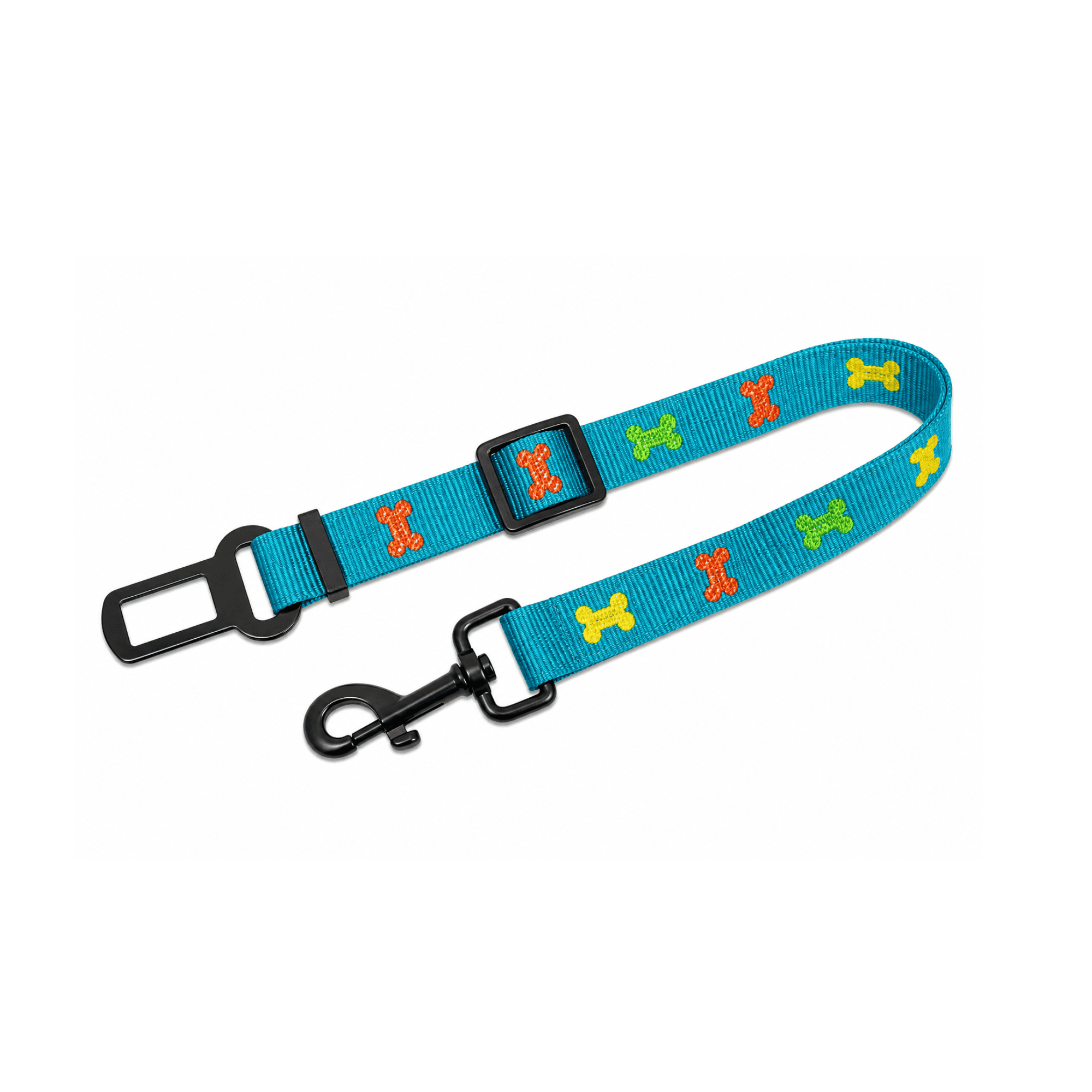 Cinturón de Seguridad Ajustable para Perros – Diseño Huesitos