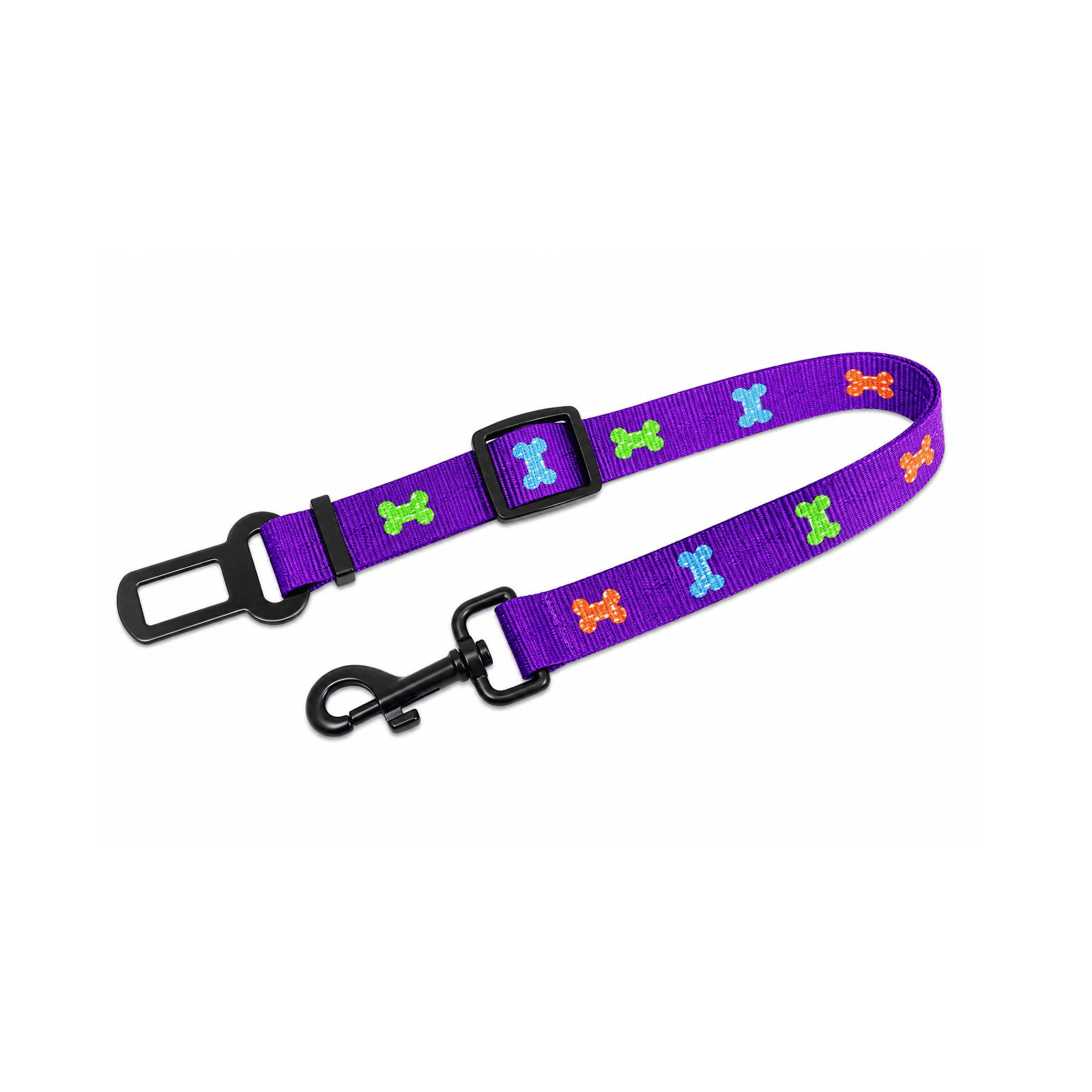 Cinturón de Seguridad Ajustable para Perros – Diseño Huesitos