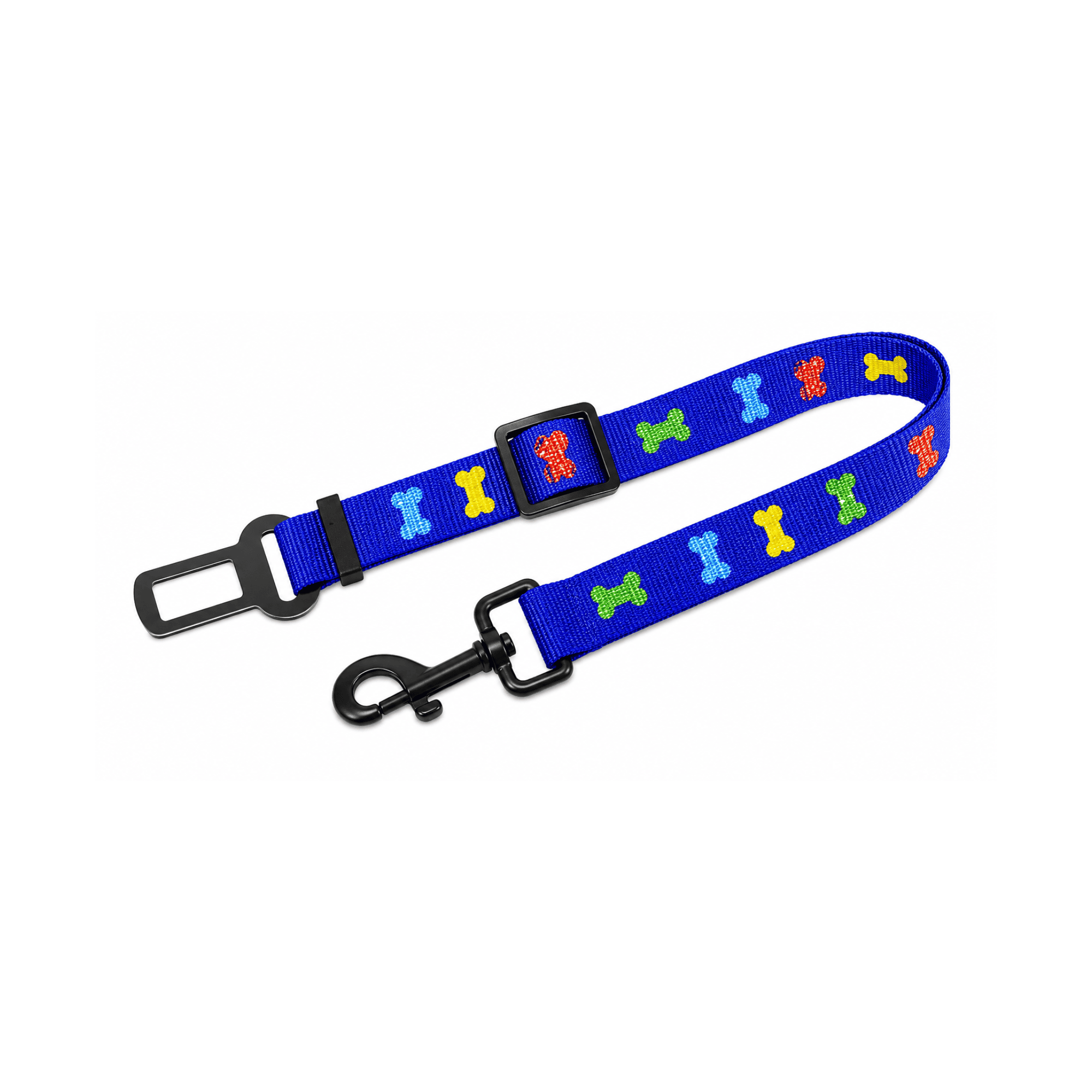 Cinturón de Seguridad Ajustable para Perros – Diseño Huesitos