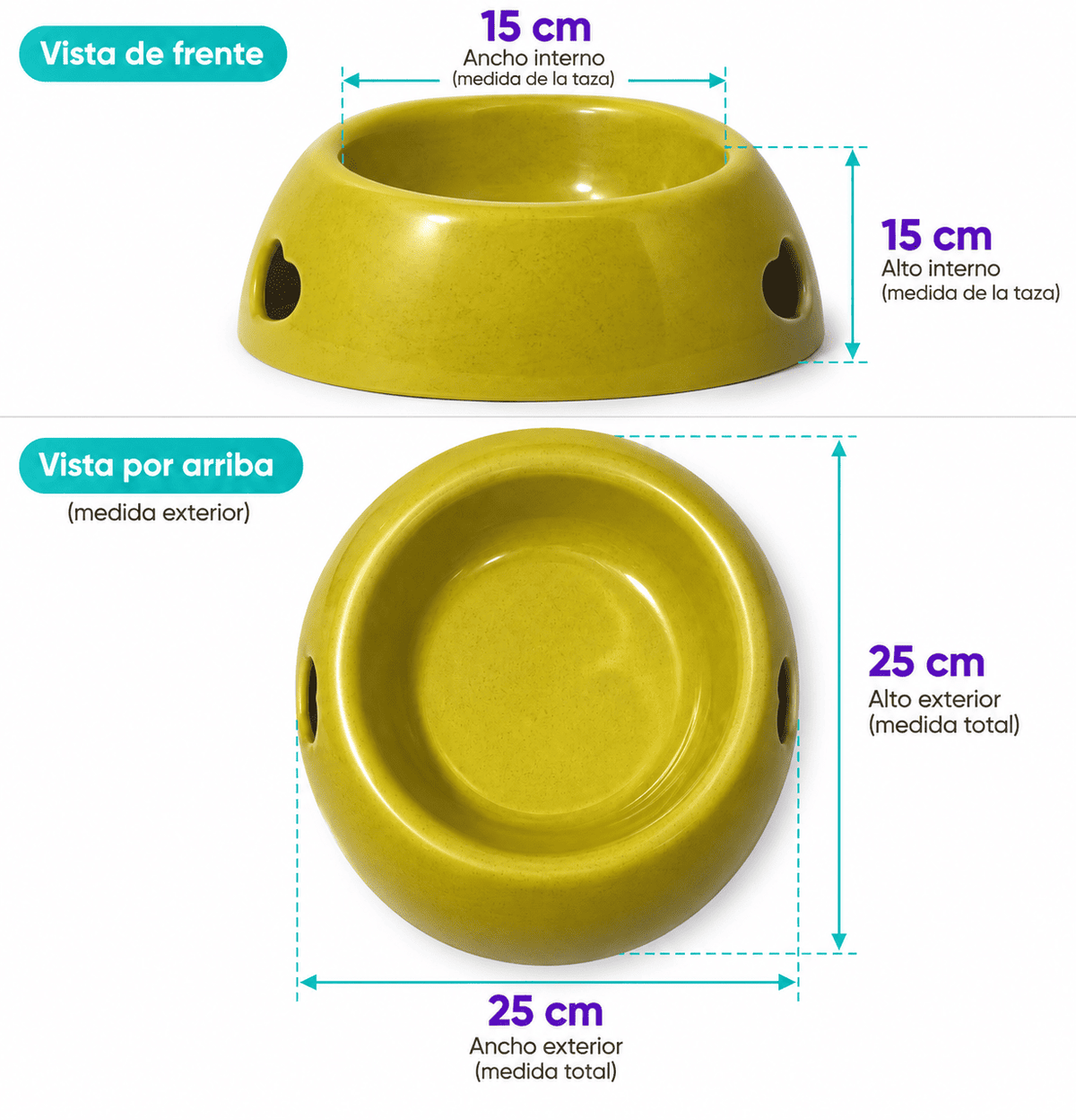 Plato Resistente para Mascota Grande