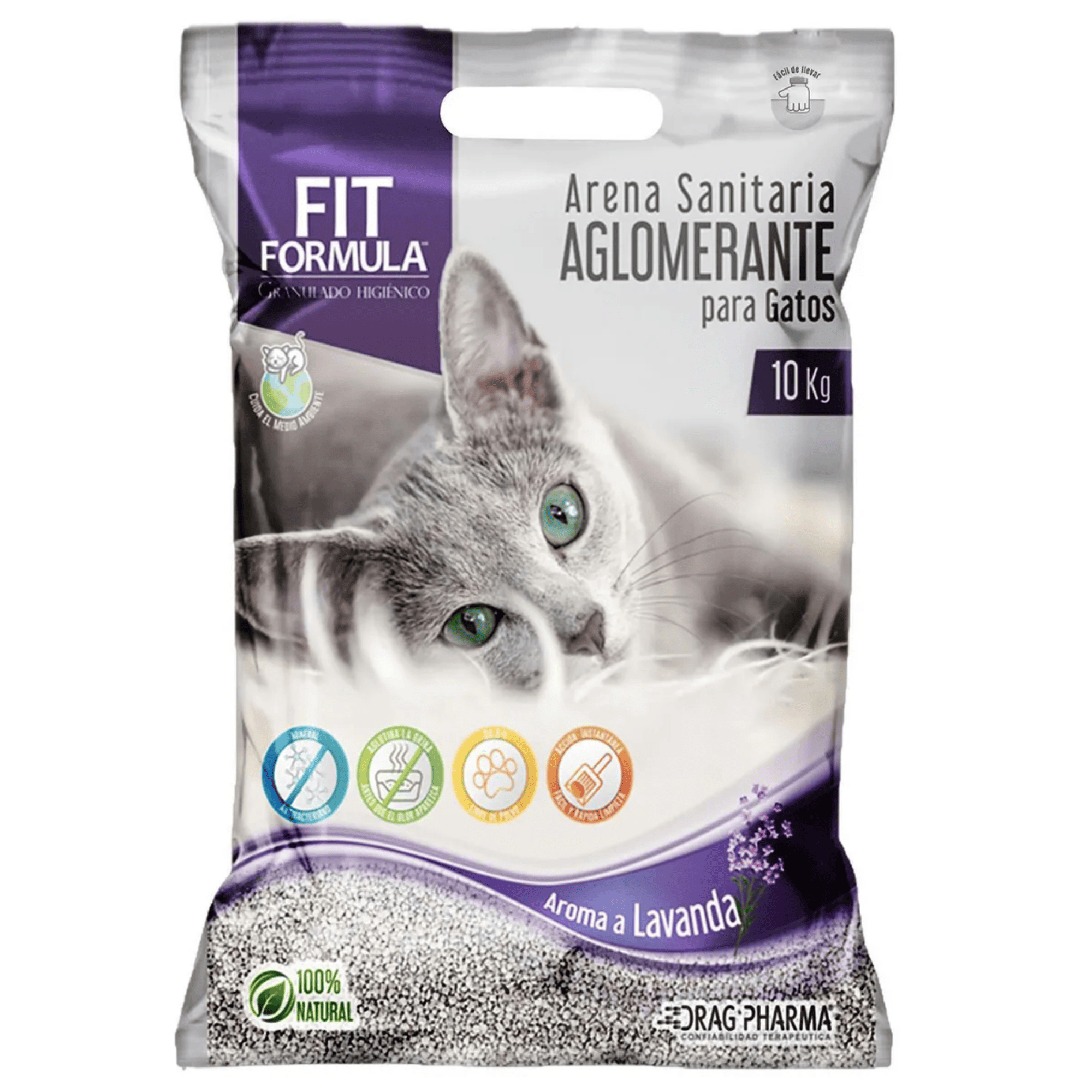 Arena Sanitaria Aglutinante Fit Formula Lavanda 10 kg